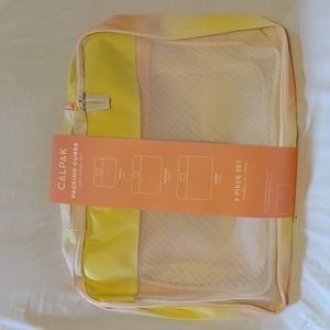3pack packing cubes pink and yellow
